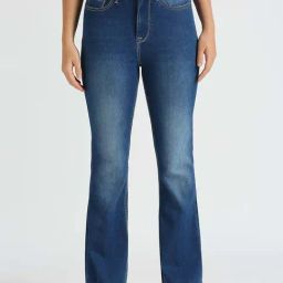 Pepe High Rise Jeans Blue Cotton High Rise Jeans-image-77