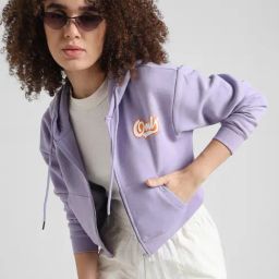 Only Lavender Graphic Print Hoodie-image-88