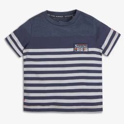 Ed-a-Mamma Kids Navy Striped T-Shirt-image-14