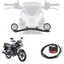 Cartronics 42W Complete Lighting System 14 LED Round Fog Lamp Light for Honda Dream Neo 2015-17