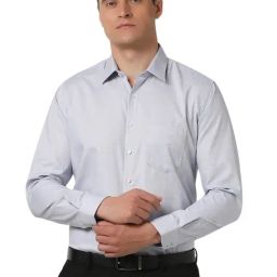 Van Heusen Grey Cotton Slim fit Geometric Shirt-picture-44