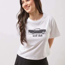 Globus Women White Round Neck Short Sleeves Graphic Print Oversized T-Shirt-image-60