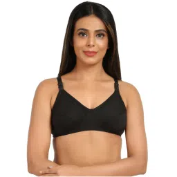 Mine4Nine Mother Care Non Padded Maternity Nursing Black Bra-picture-1