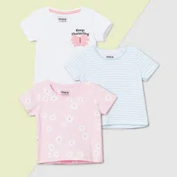 max Girls 3 Printed Applique T-shirt-image-55