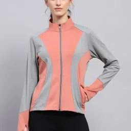 Rock.it Coral & Grey Color-Block Jacket image 1