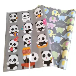 eVincE - thoughtful PRESENTations ELEP01PAND02_5X2  Panda Elephant  (2 Design 5 Sheets each) Large Sheet For Diwali Birthday Xmas Halloween New Year Party Gifting Assorted Envelopes along  Gift Wrapping Paper (Pack of 10 Piece)-image-74
