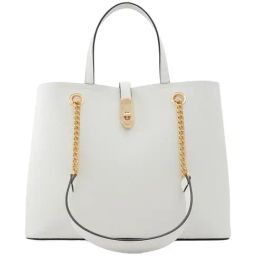 Aldo White Striped Medium Handbag-13