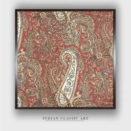 Indian Classic Art Multicolor Canvas Abstract Wall Art-27