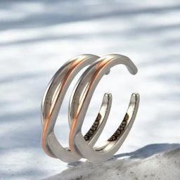Rihi by P.C. Chandra Jewellers 925 Silver Dual Tone Braided Toe Ring-image-100