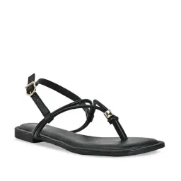 Rocia by Regal Women's Black Back Strap Sandals-picture-46