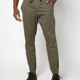 GAP Green Cotton Regular Fit Solid Joggers-image-18