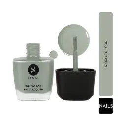 SUGAR Cosmetics Tip Tac Toe Nail Lacquer Classic 17 Grays of God - 9 ml-4