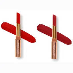 ME-ON Set of 2 Matte Vogue None-Transfer Lipsticks - Shade 01 & 04-14