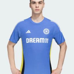 Adidas Blue Regular Fit Printed Jersey-image-14