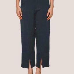 Zink London Black Straight Fit Formal Trousers-image-128