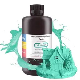 ELEGOO ABS-Like Resin Rapid UV Curing 405 Nm Standard Photopolymer For 3D Printer 1 Kg, Mint Green-0