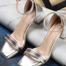 Carlton London Women's Silver Ankle Strap Sandals-image-87