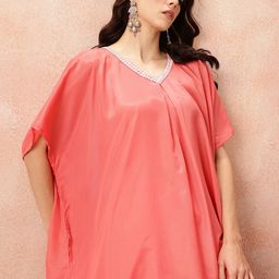 all about you Mirror Work Kaftan Kurta with Printed Sharara image 2