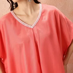 all about you Mirror Work Kaftan Kurta with Printed Sharara image 5