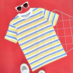 Pantaloons Junior Kids Estate Blue Regular Fit T-Shirt-image-83