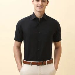 Allen Solly Black Regular Fit Shirt-picture-2
