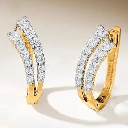 Aurora Twist 18 kt Yellow Gold Stud Diamond Earring for Woman-image-66