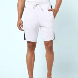 Ajile By Pantaloons Grey Melange Cotton Slim Fit Shorts-picture-17