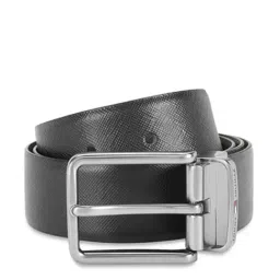 Tommy Hilfiger Black & Olive Holte Leather Reversible Belt-image-82