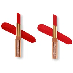 ME-ON Set of 2 Matte Vogue None-Transfer Lipsticks - Shade 01 & 05-15