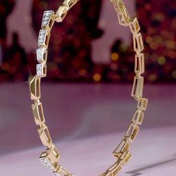 Mia by Tanishq Mia by Tanishq Twilight Radiance Gold & Diamond Bangle-image-72