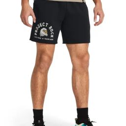 Under Armour Black Cotton Regular Fit Printed Sports Shorts-picture-14