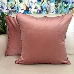 TARA Sparkling Homes Velvet Pink Velvet Cushion Cover -  Set of 2-38