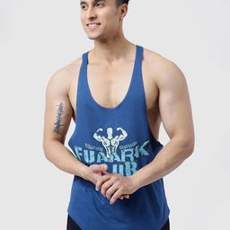 FUAARK Club Gym & Workout Pure Cotton Vest For Men Club Stringer Teal-S-image-50