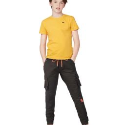 Gini & Jony Kids Brown Cotton Regular Fit Joggers-picture-34