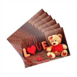 LooMantha Brown & Red 6 Pieces Printed Rectangle Shaped Table Placemats image 4