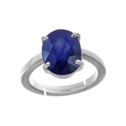 Clara Blue Sapphire 3cts Sterling Silver Navratna Ring-image-28