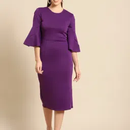 DODO & MOA Purple Sheath Dress-picture-30