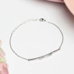 Priyaasi Silver Flexible fit Bracelet-43