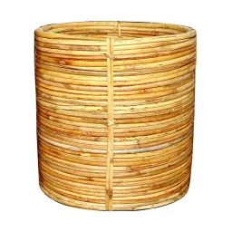 HM Services Cane Rattan Ethnic Coil Drum Basket/Vegetable Basket/Storage Basket/Office Bas-image-48