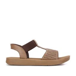 Bata Women's Brown Ankle Strap Sandals-image-93