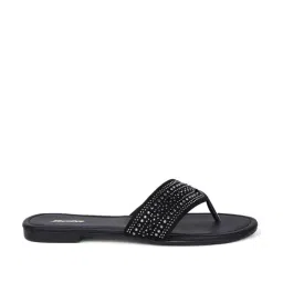 Bata Women's Black Thong Sandals-image-75