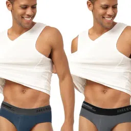 Freecultr Prussian Blue & Ash Grey Comfort Fit Briefs - Pack of 2-picture-36