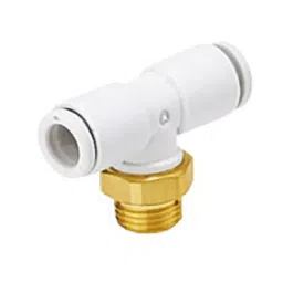 SMC Branch Tee Fitting 1/4 inch (6.35 mm) Connection Screw and 8 mm Tube Size, KQ2T08-02AS-12