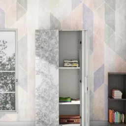 Godrej Interio Slimline Fusion 2 Door Almirah, 1 Year Warranty,Frost Grey)-image-53