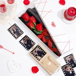 Personalized Popup Box And Roses Valentine's Day Combo-image-31