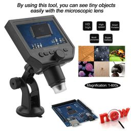 DHRUVPRO Portable Smart LCD Digital Microscope G600 4.3 Inch LCD HD 1-600x 3.6mp High Expansion 1080p/720p/VGA Image Sensor with Adjustable Stand for QC/Industrial/Collection Inspection image 4