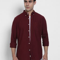 AMERICAN EAGLE OUTFITTERS Slim Fit Printed Spread Collar Casual Cotton Shirt-image-39