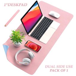 Syga Waterproof PU Desk Protector Mat - Pink Blue-28