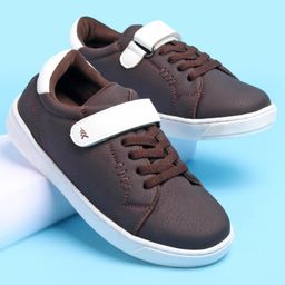 Pine Kids Velcro and Lace Closure Casual Shoes - Brown-image-71