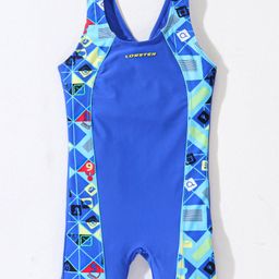 Lobster Sleeveless Legged Swimsuit Abstract Print - Ink Blue-image-23